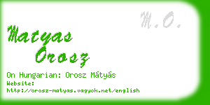matyas orosz business card